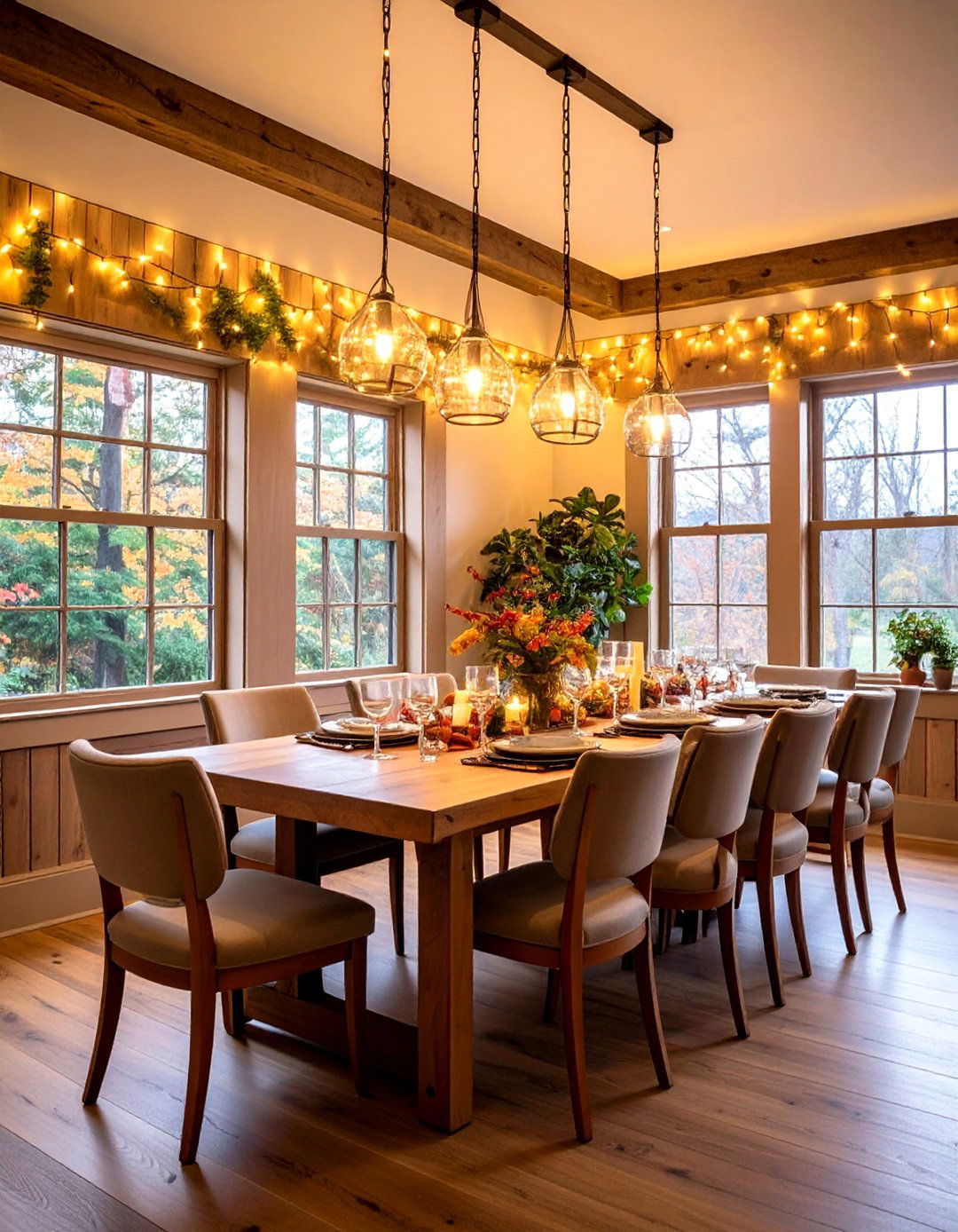 Rustic Wainscoting with Integrated Lighting - 20 Rustic Wainscoting Ideas