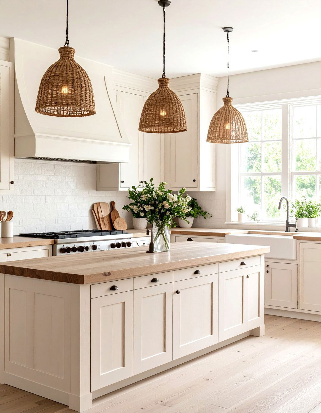 Rustic White Kitchen with Limewashed Walls and Organic Textures - 20 Rustic White Kitchen Ideas