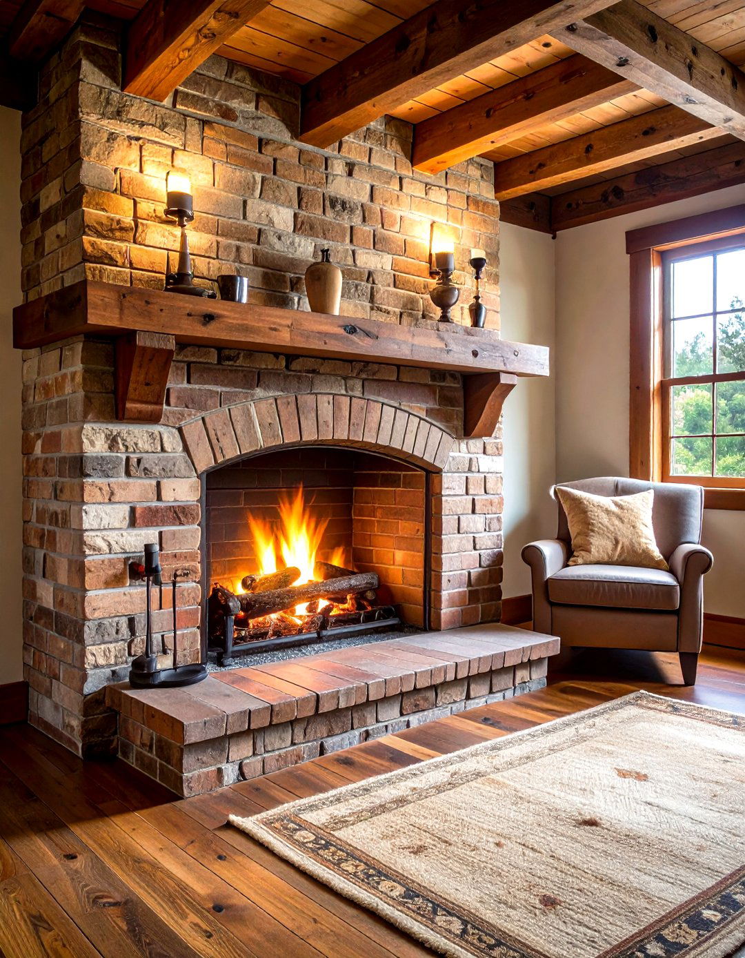Rustic Wood Burning Basement Fireplace - 20 Basement Fireplace Ideas