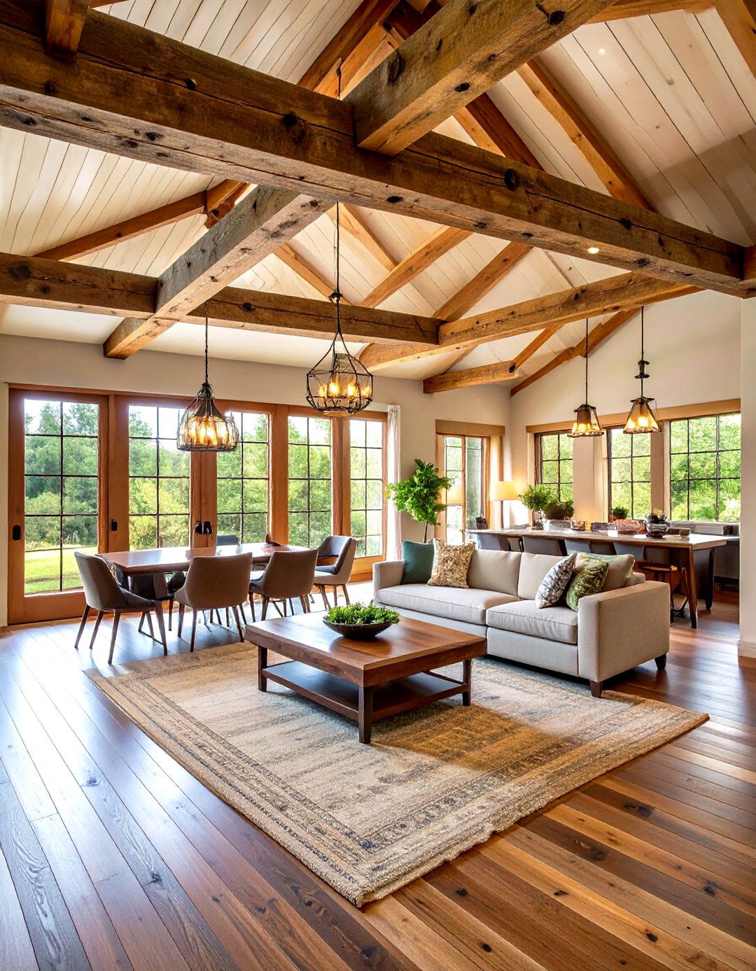 Rustic Wood Exposed Beam Ceiling Style - 20 Wood Ceiling Ideas
