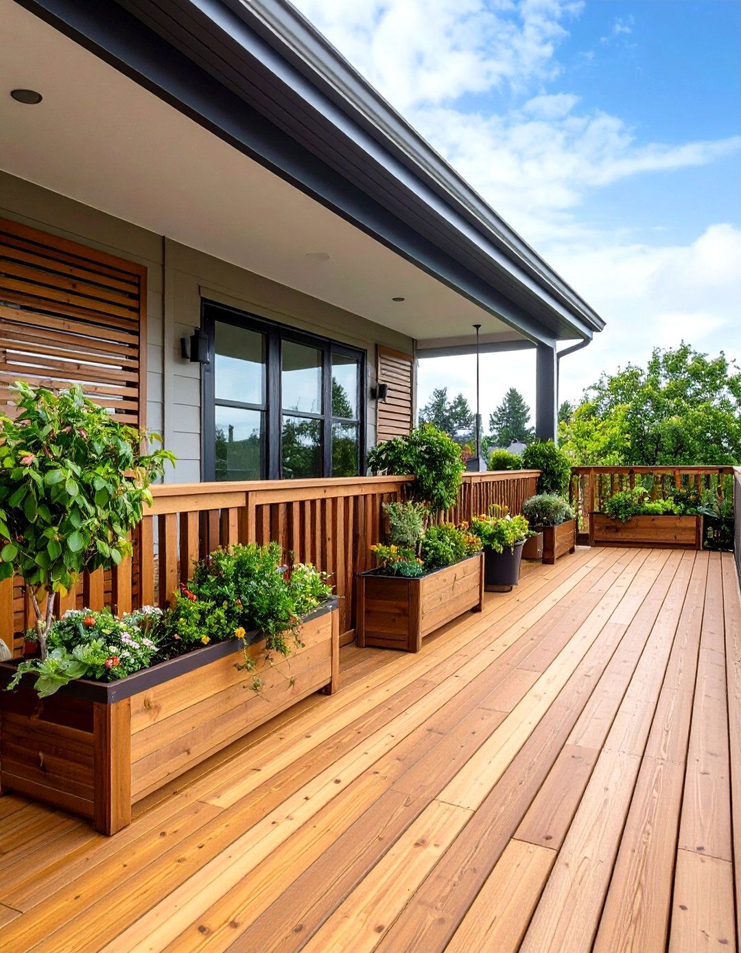 Rustic Wooden Balcony Over Garage with Natural Charm - 20 Balcony Over Garage Ideas