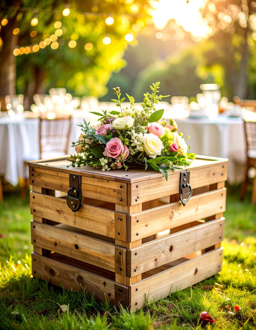 Rustic Wooden Crate Wedding Card Box - 20 Wedding Card Box Ideas