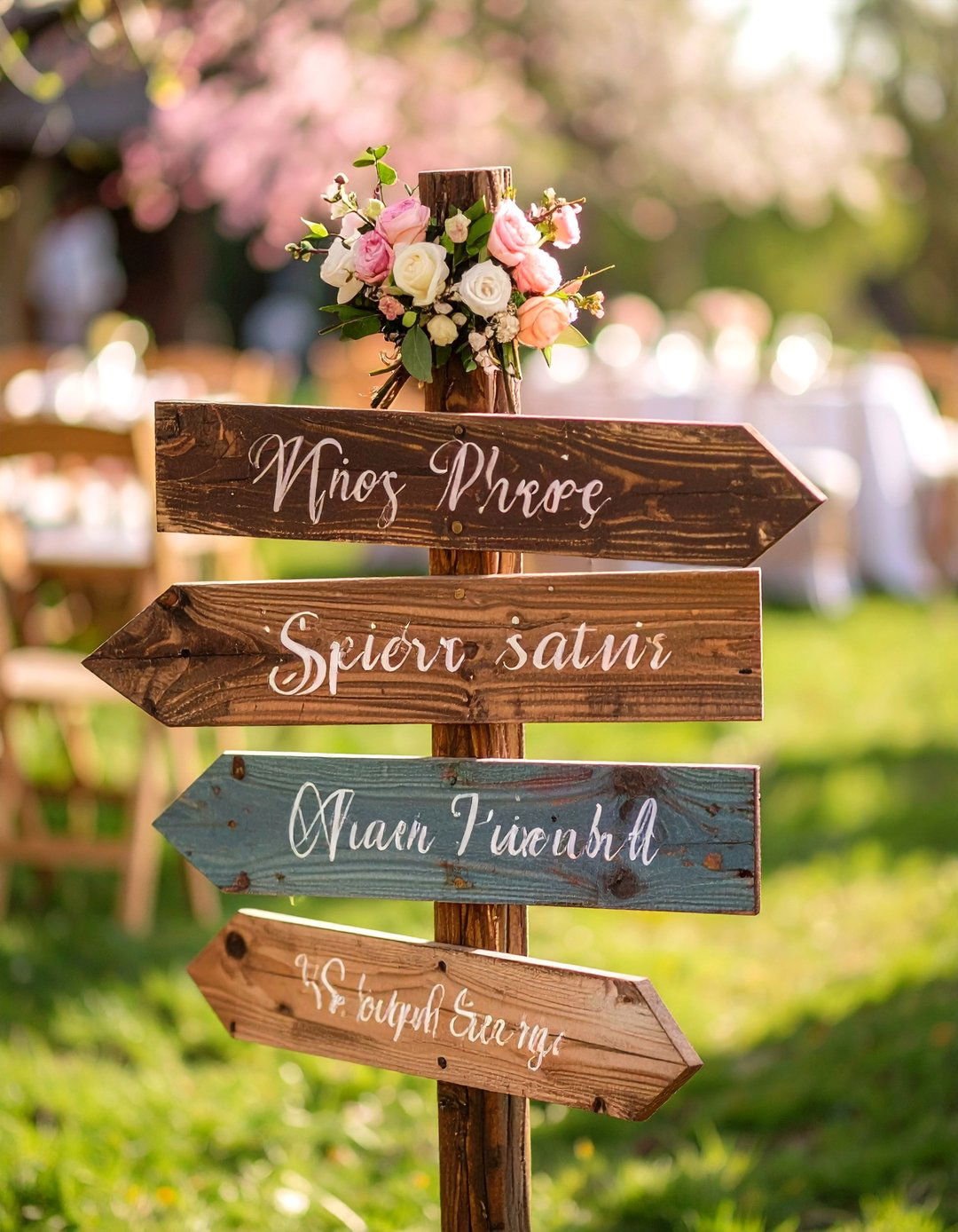 Rustic Wooden Signage - 20 Spring Wedding Ideas
