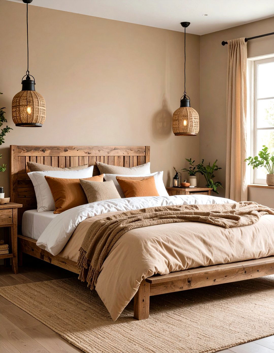 Rustic and Farmhouse Influences - 20 Tan Bedroom Ideas
