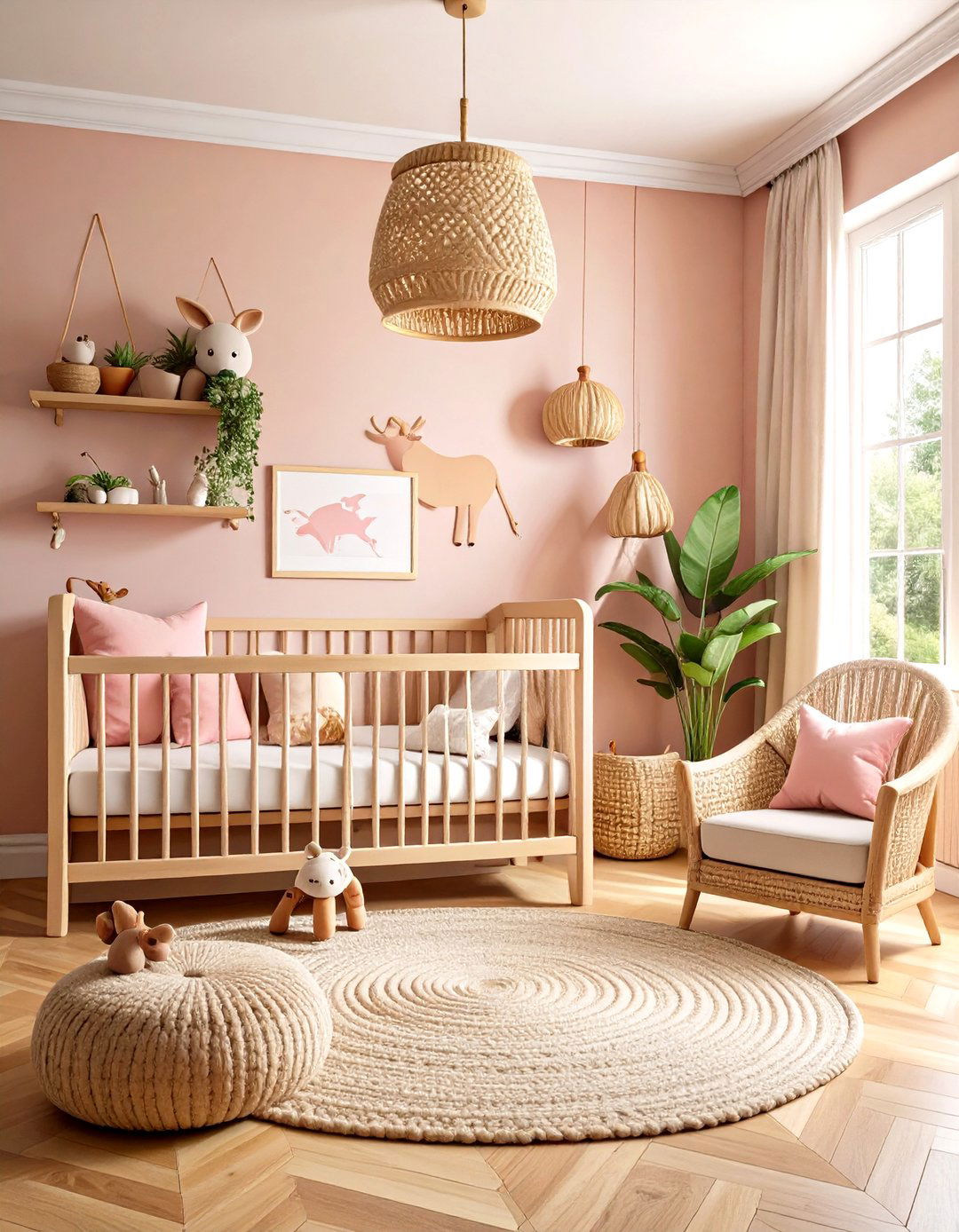 Safari Pink Nursery with Adventure Spirit - 20 Pink Nursery Ideas
