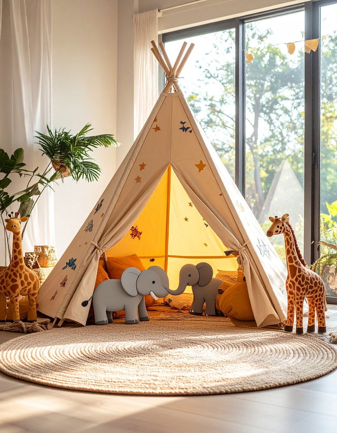 Safari Themed Play Teepee - 20 Safari Nursery Decor Ideas