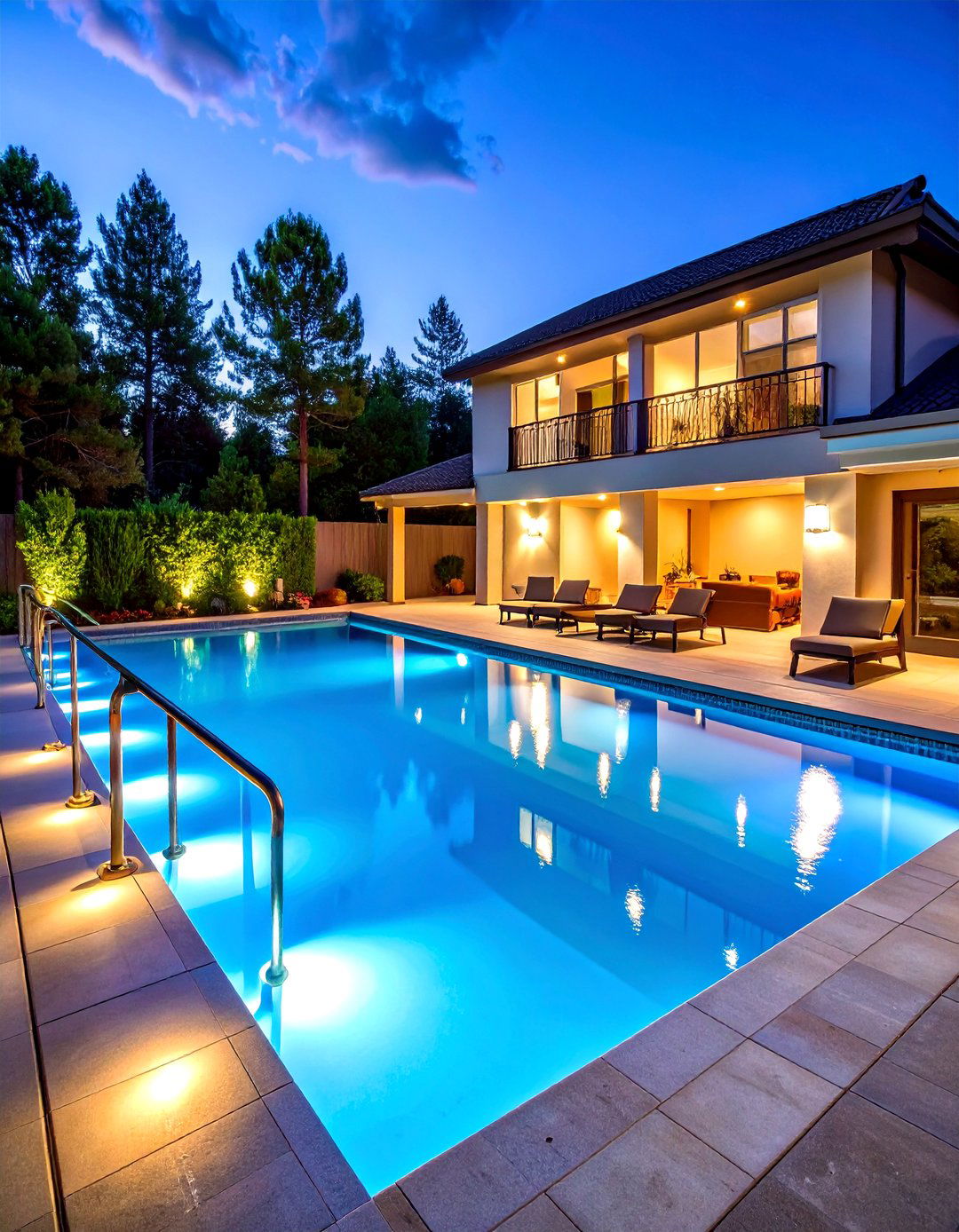 Safety Focused Pool Lighting Security System - 20 Pool Lighting Ideas