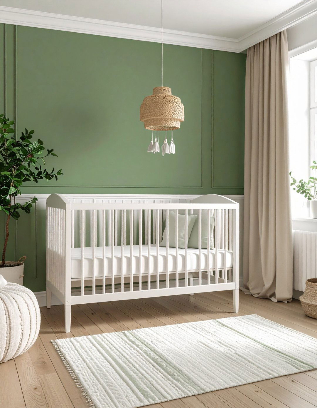Sage Green Accent Wall - 20 Sage Green Nursery Ideas