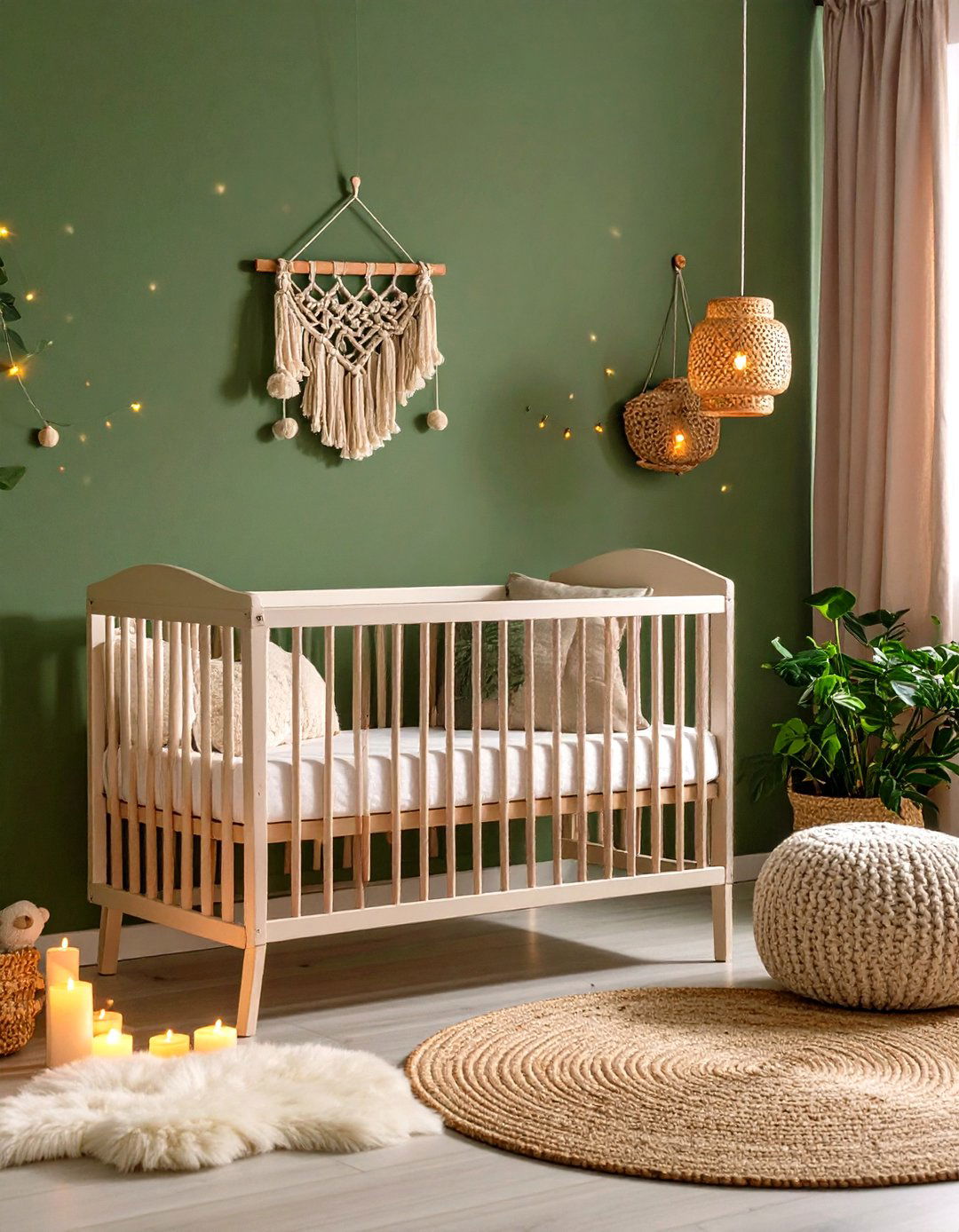Sage Green Bedroom Nursery That Grows with Baby - 20 Green Bedroom Ideas