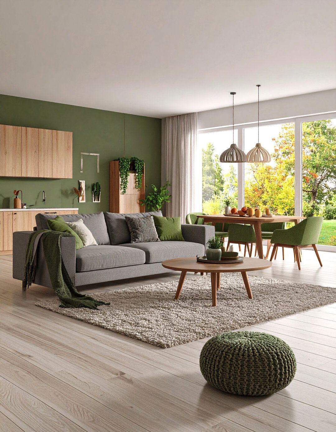 Sage Green Behr Natures Gift Open Concept Flow - 20 Sage Green Paint Color Ideas