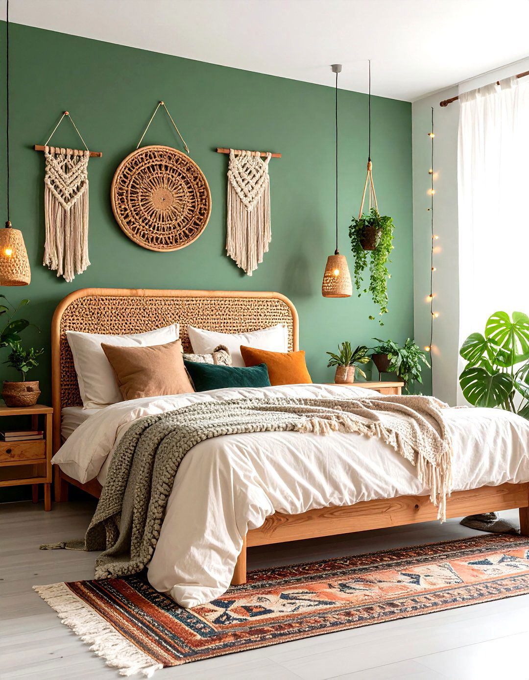 Sage Green Bohemian Maximalist Bedroom - 20 Sage Green Bedroom Ideas
