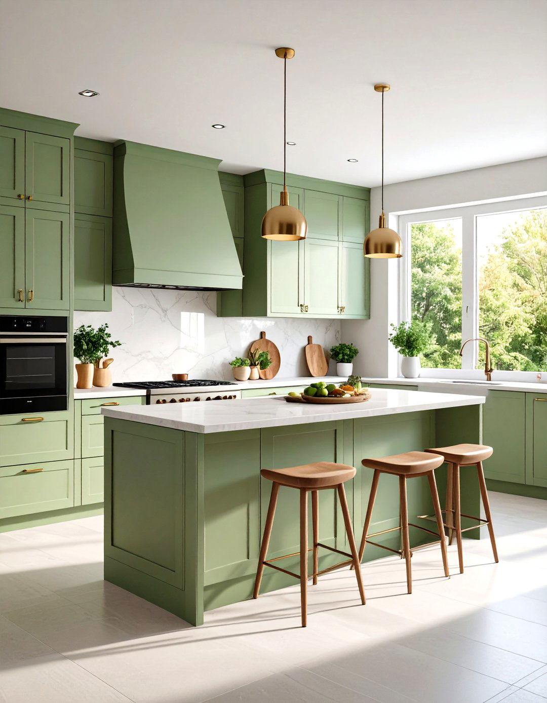 Sage Green Cabinets for Soft Serenity - 20 Green Kitchen Cabinet Ideas