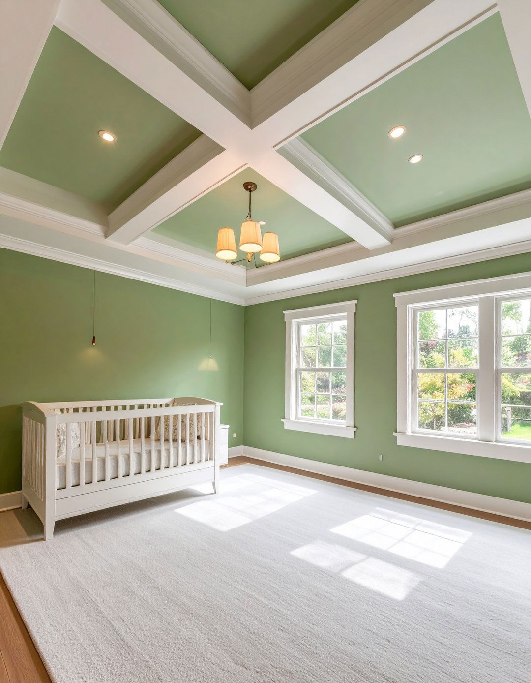 Sage Green Ceiling Treatment - 20 Sage Green Nursery Ideas