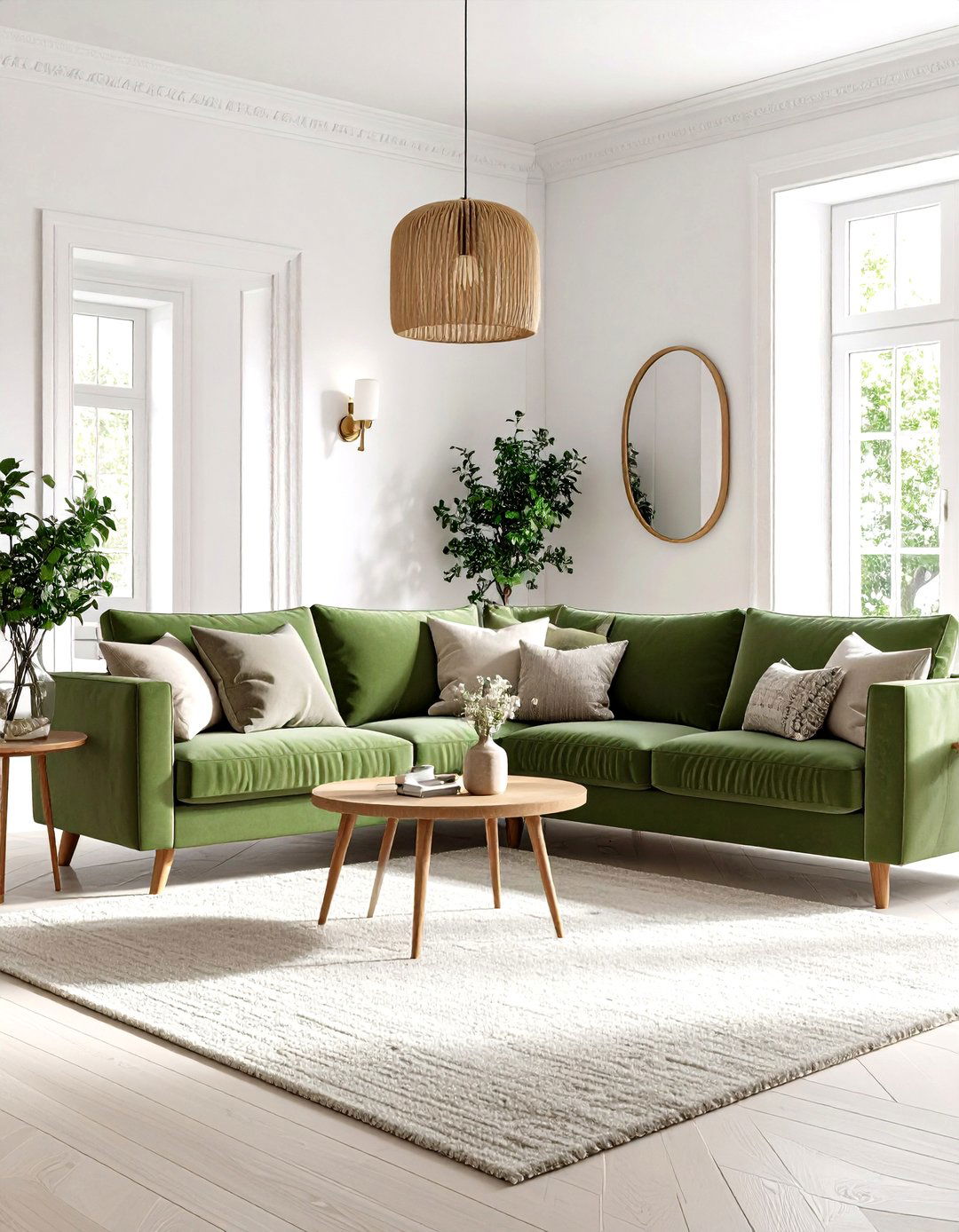 Sage Green Couch Transforming a Narrow North Facing Room - 20 sage green couch living room ideas