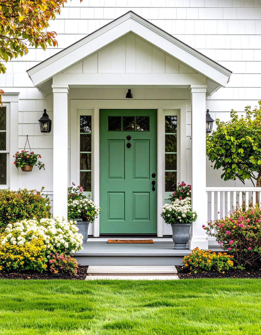Sage Green Farmhouse Front Door Paint - 20 Farmhouse Front Door Ideas