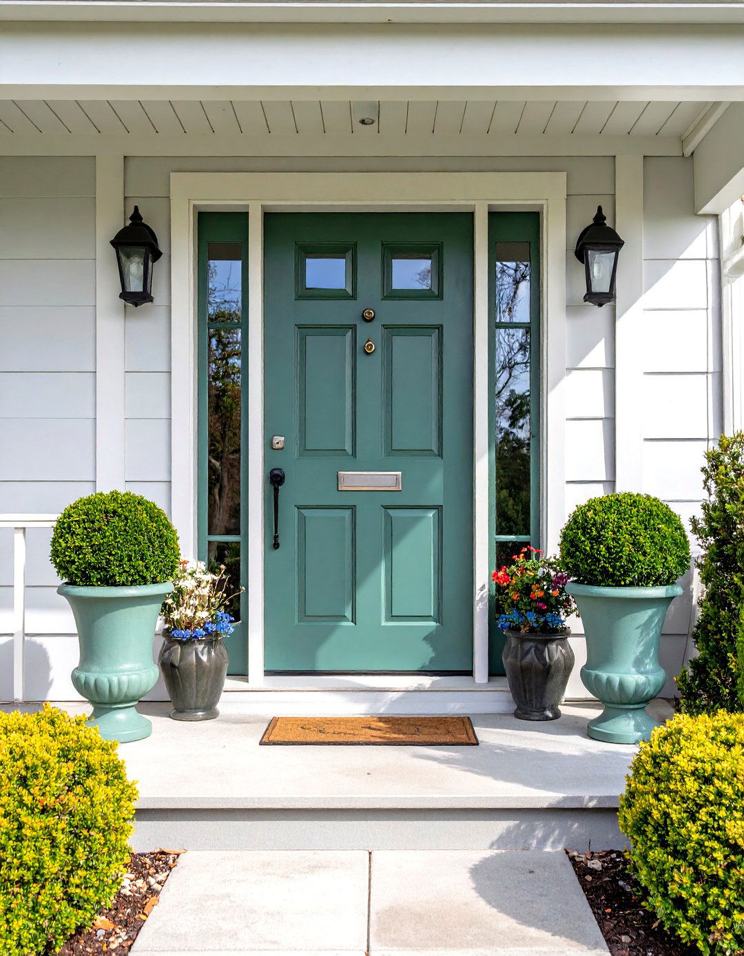 Sage Green Front Door Refresh - 20 Green Front Door Ideas