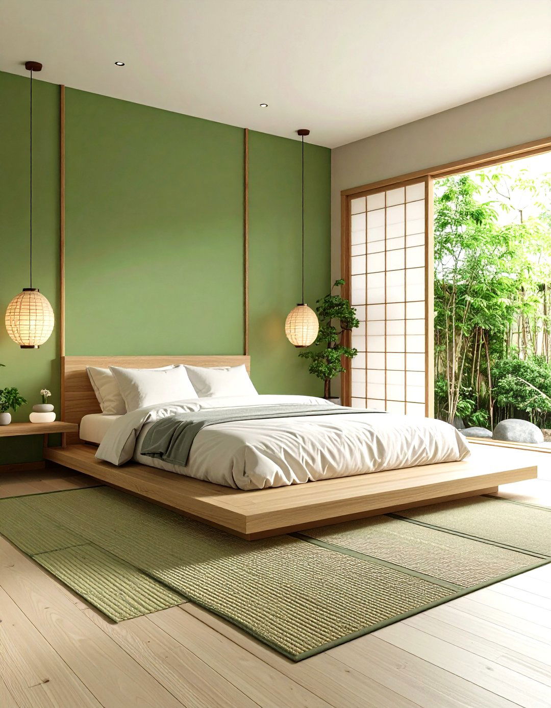 Sage Green Japandi Zen Bedroom - 20 Sage Green Bedroom Ideas