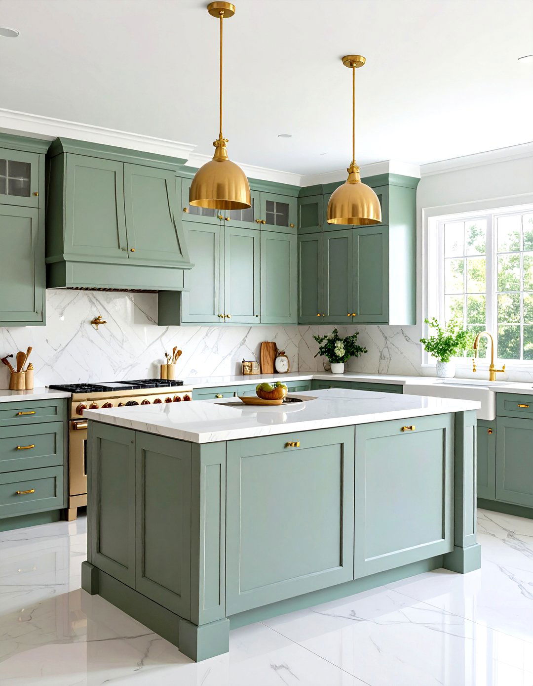 Sage Green Kitchen with Moroccan Tile Backsplash and Bohemian Flair - 20 Sage Green Kitchen Ideas