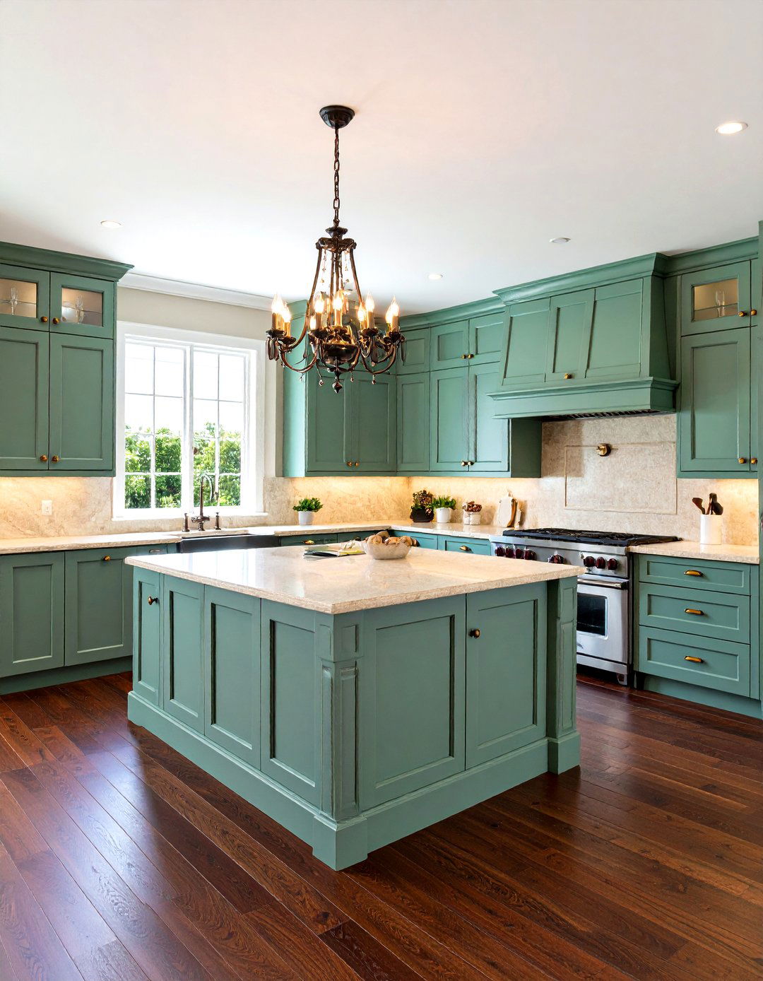 Sage Green Kitchen with Navy Blue Accents and Nautical Inspired Elements - 20 Sage Green Kitchen Ideas