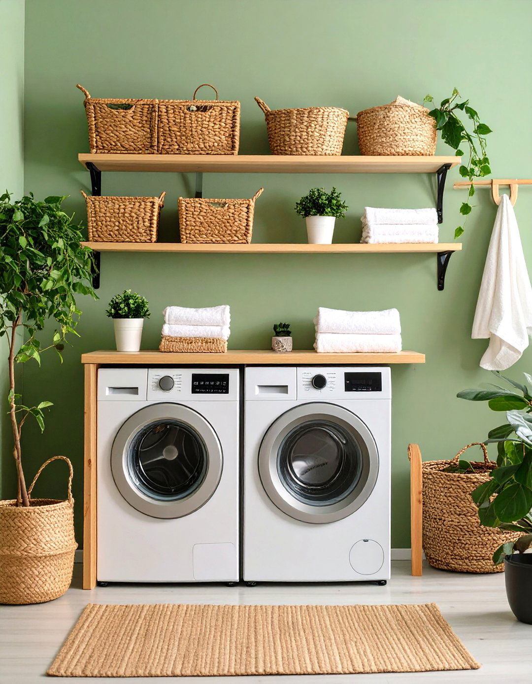 Sage Green Laundry Room Serenity - 20 Laundry Room Paint Ideas