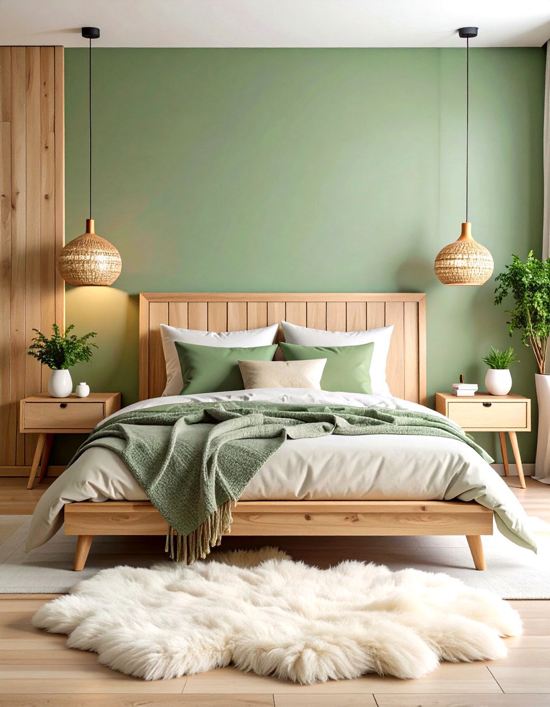 Sage Green Minimalist Scandinavian Bedroom - 20 Sage Green Bedroom Ideas