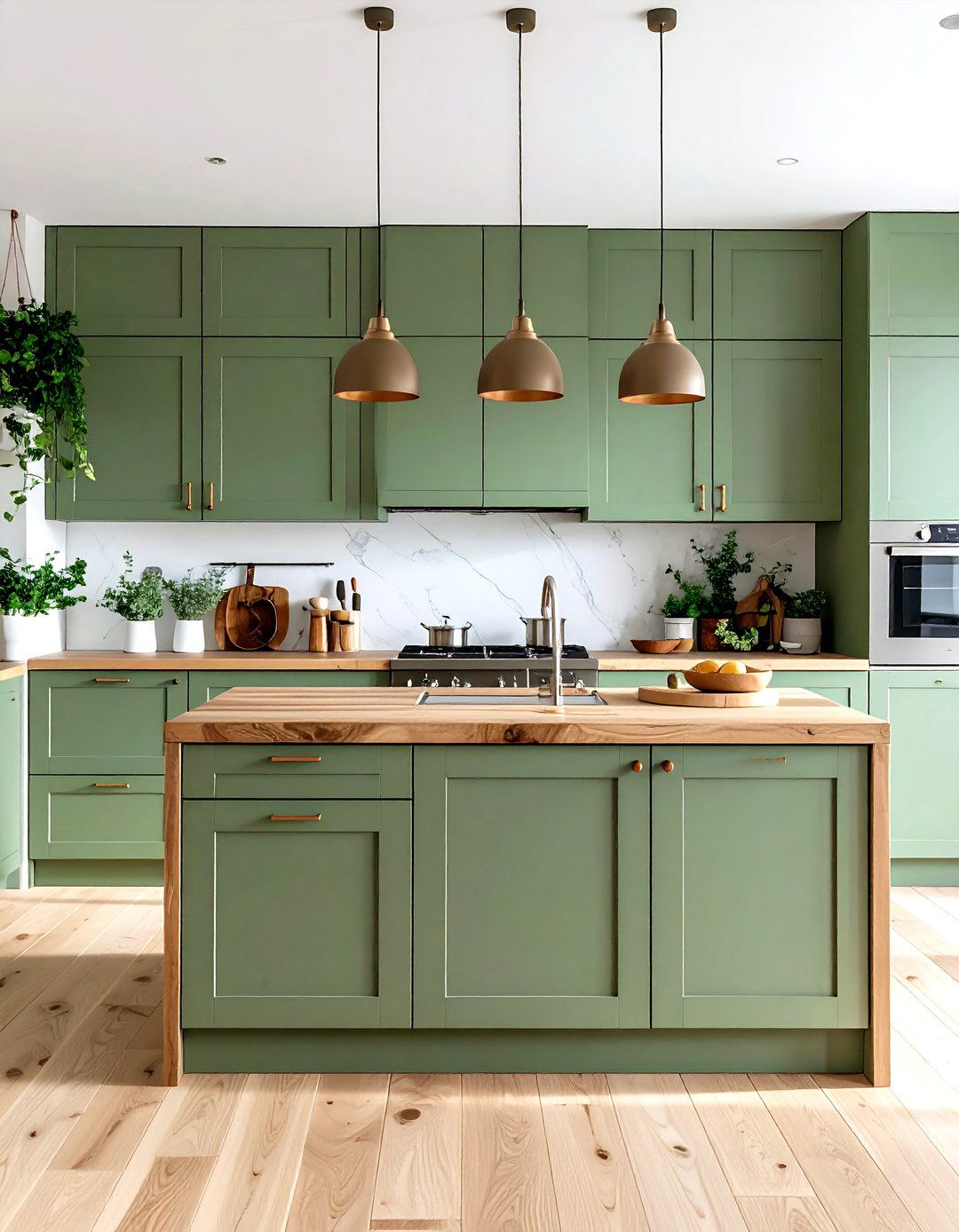 Sage Green Painting Kitchen Cabinet Transformation - 20 Painting Kitchen Cabinet Ideas
