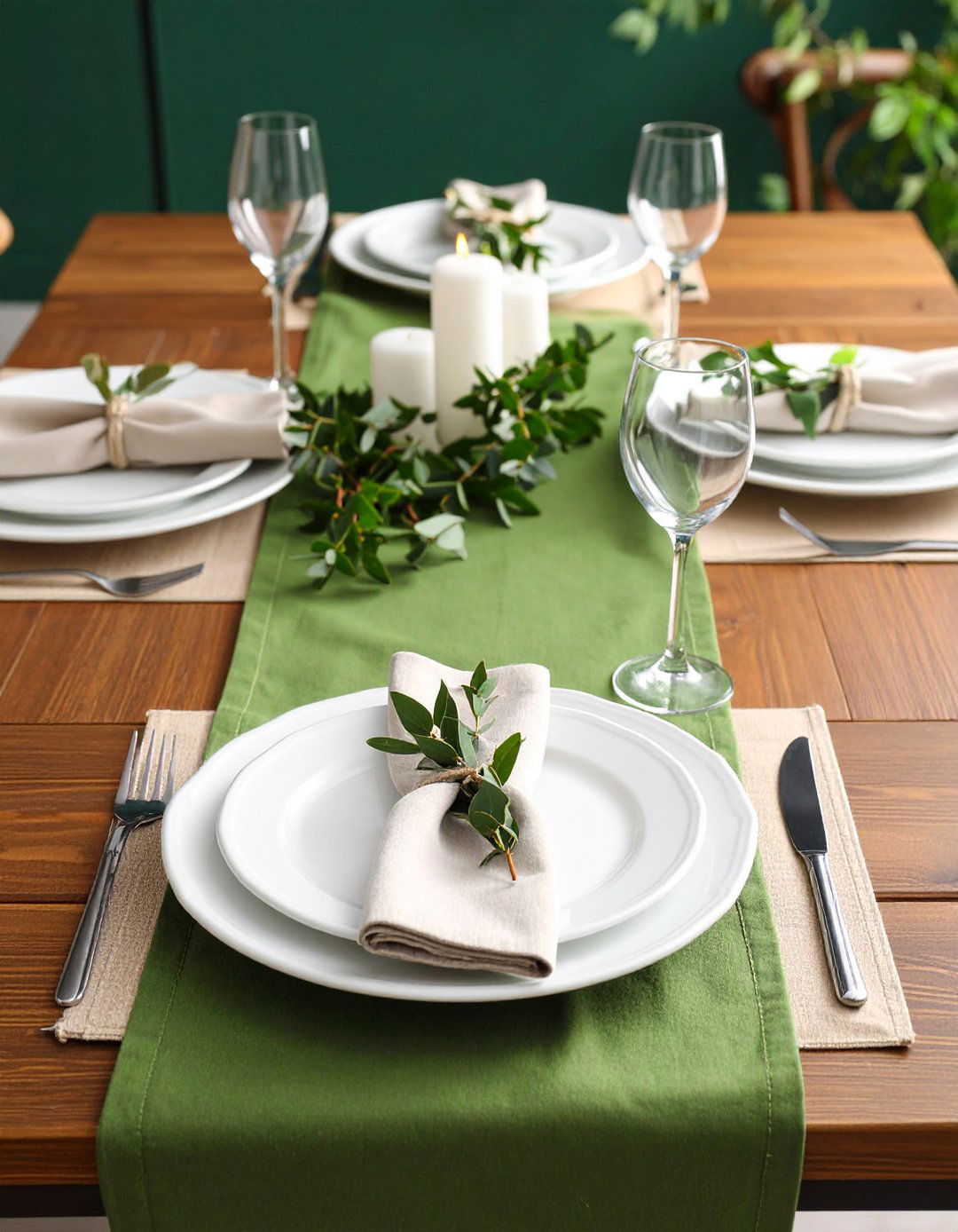 Sage Green Table Linens and Napkins - 20 Sage Green Wedding Ideas