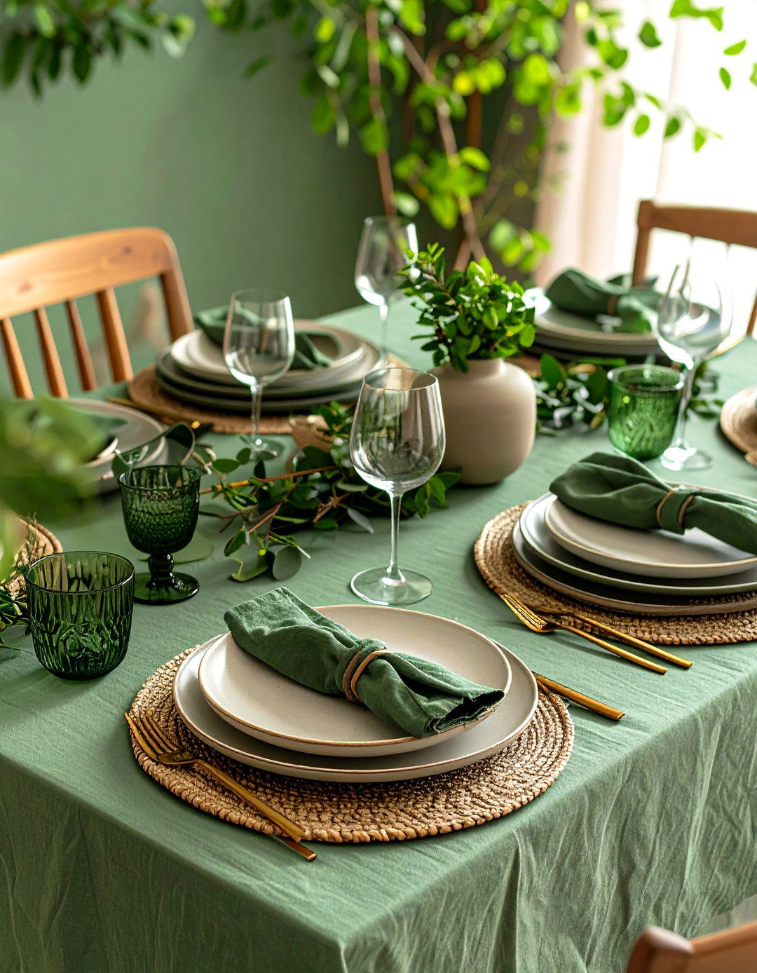 Sage Green Table Linens - 20 Sage Green Decor Ideas