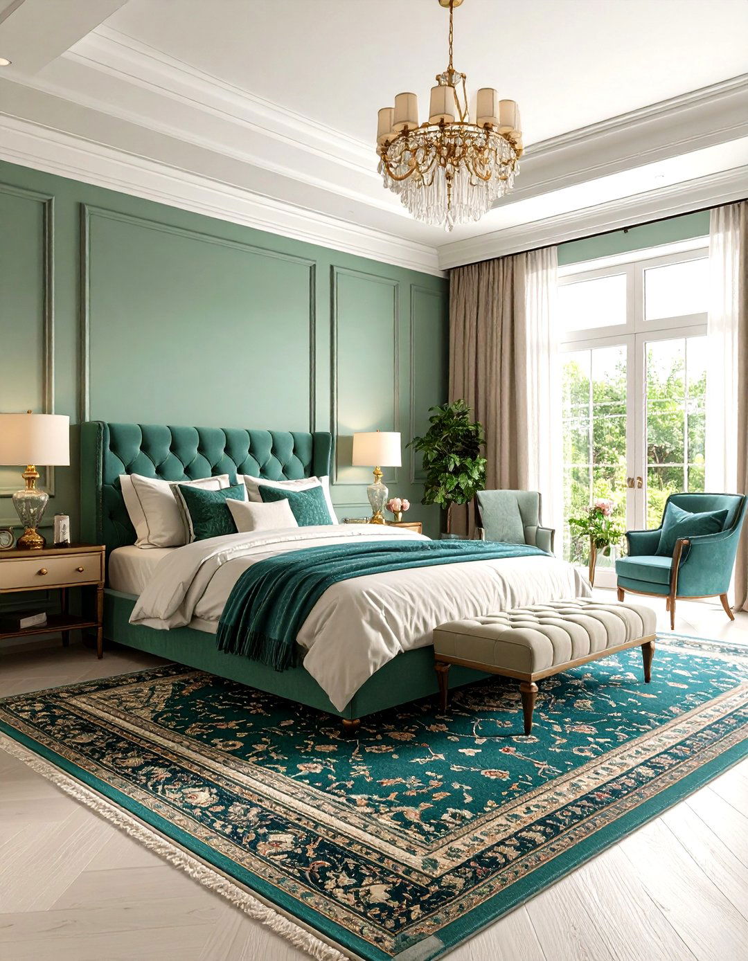 Sage Green Transitional Classic Bedroom - 20 Sage Green Bedroom Ideas