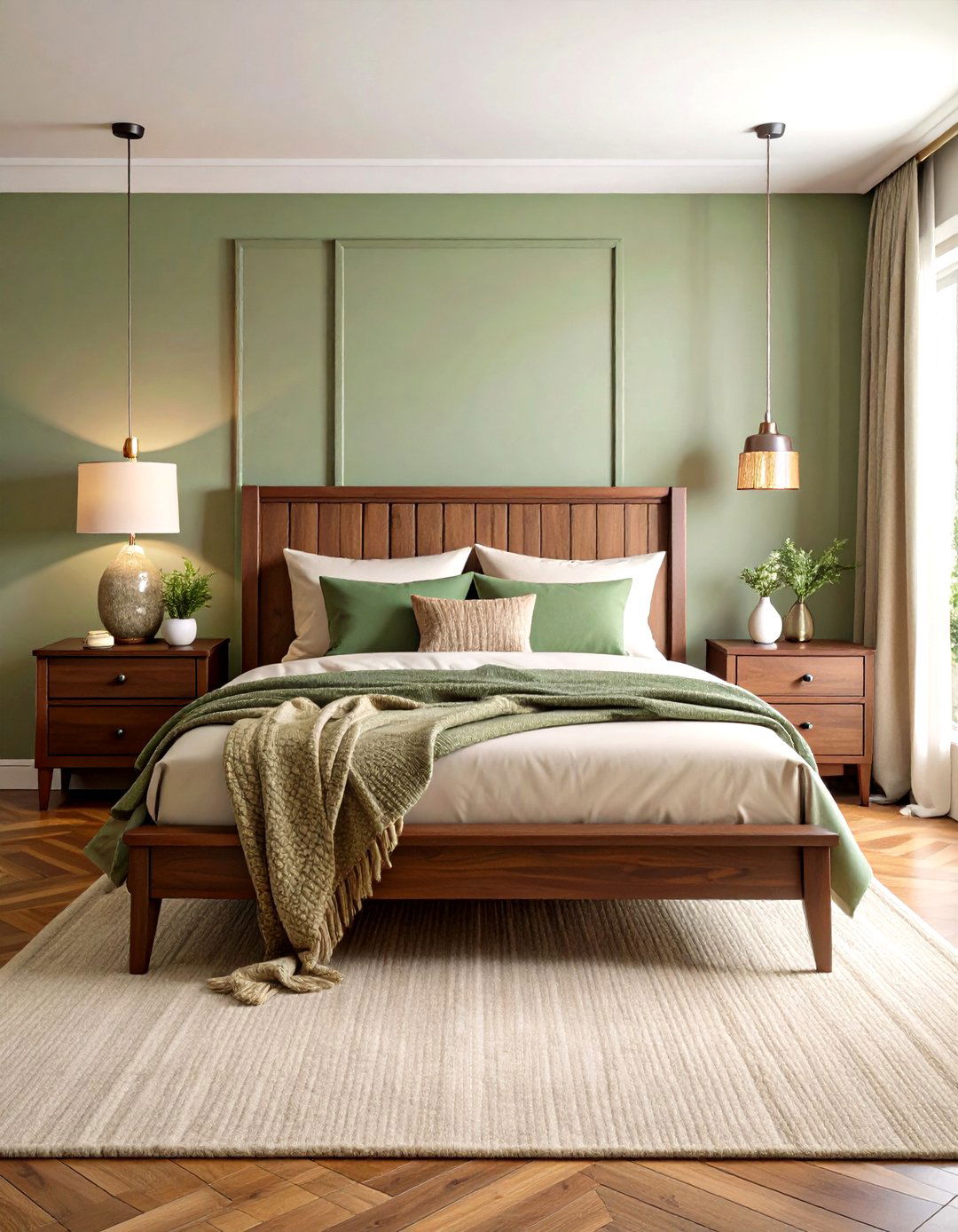 Sage Green and Chocolate Brown Bedroom - 20 Green and Brown Bedroom Ideas