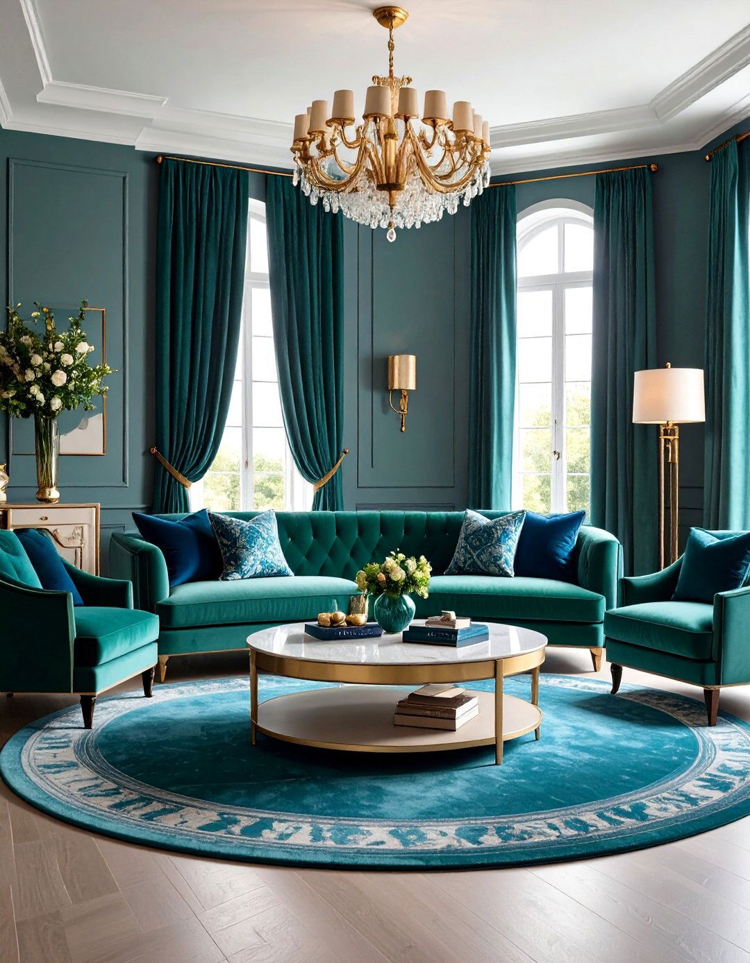 Sage Green and Deep Jewel Tones - 20 Sage Green Living Room Ideas