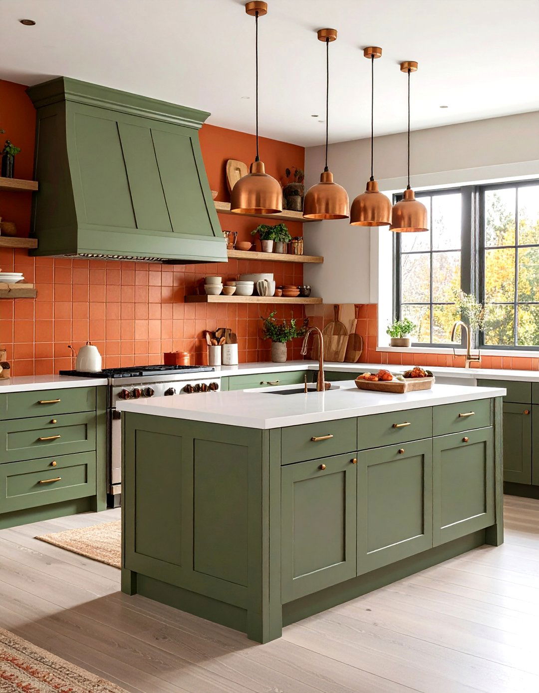 Sage Green and Terracotta Kitchen Color Harmony - 20 Kitchen Color Ideas