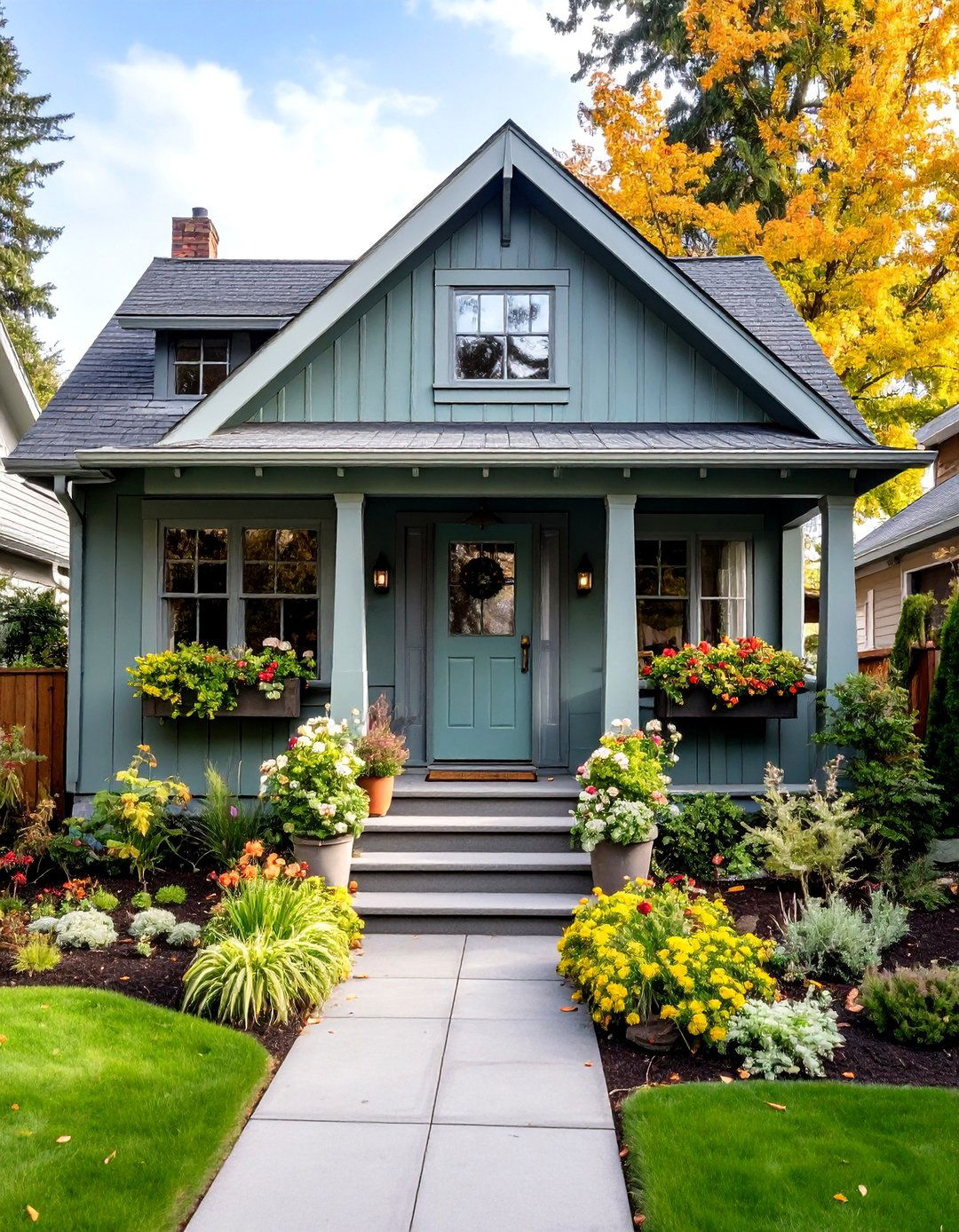 Sage Serenity for Welcoming Curb Appeal - 20 Green Exterior House Paint Ideas