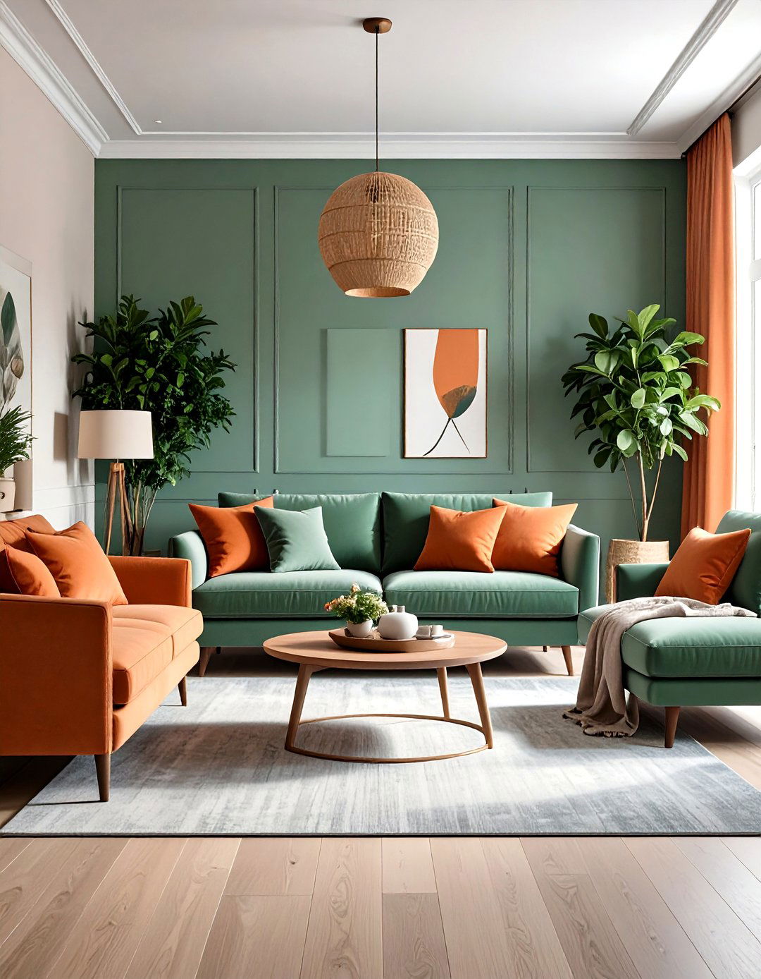 Sage and Terracotta Pairing for Balanced Warmth - 20 Earthy Living Room Decor Ideas