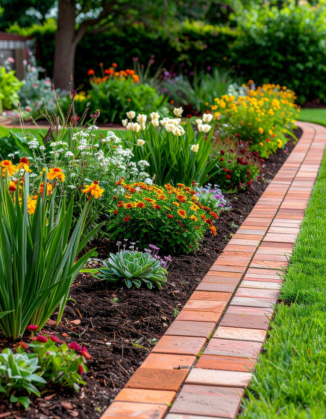 Sailor Course Brick Edging - 20 Brick Edging Ideas