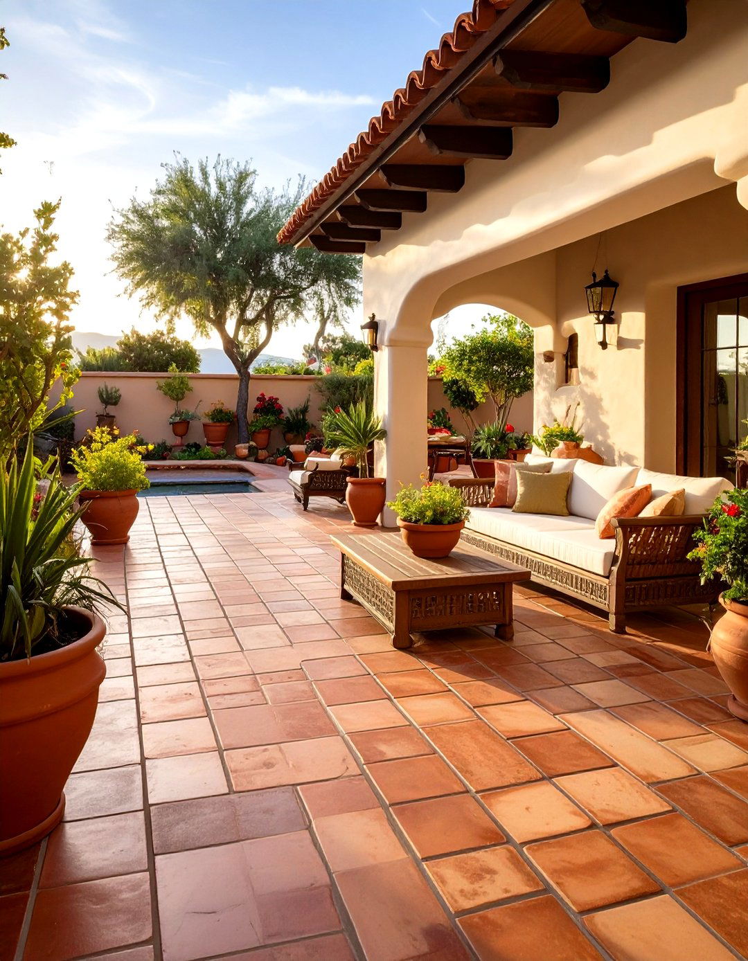 Saltillo Tile Patio Flooring - 20 Patio Flooring Ideas