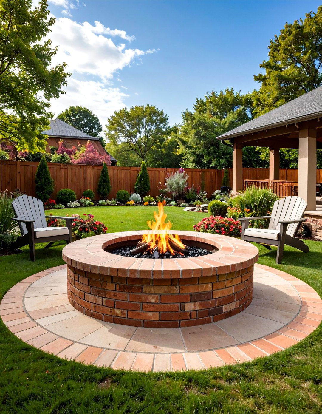Salvaged French Brick Fire Pit - 20 Brick Fire Pit Ideas