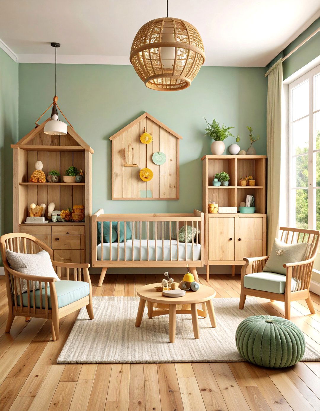 Salvaged Wood Decor Infuses Story Rich Character - 20 Green Nursery Ideas