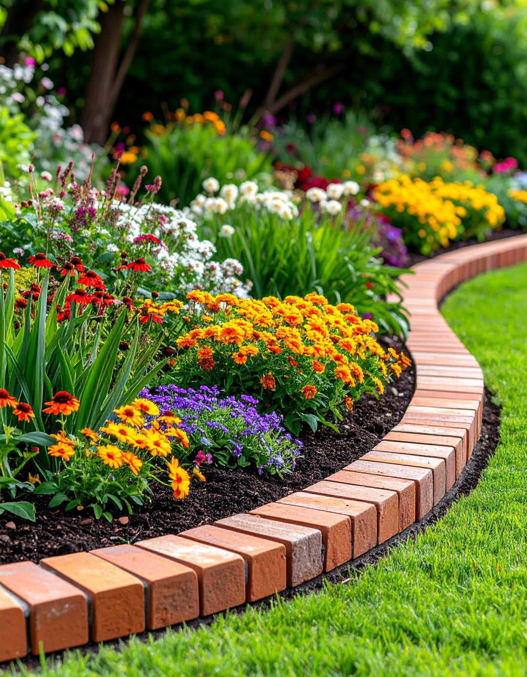Scalloped Brick Edging - 20 Brick Edging Ideas