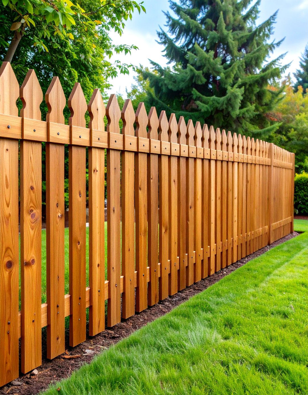 Scalloped Cedar Fence Decorative Style - 20 Cedar Fence Ideas