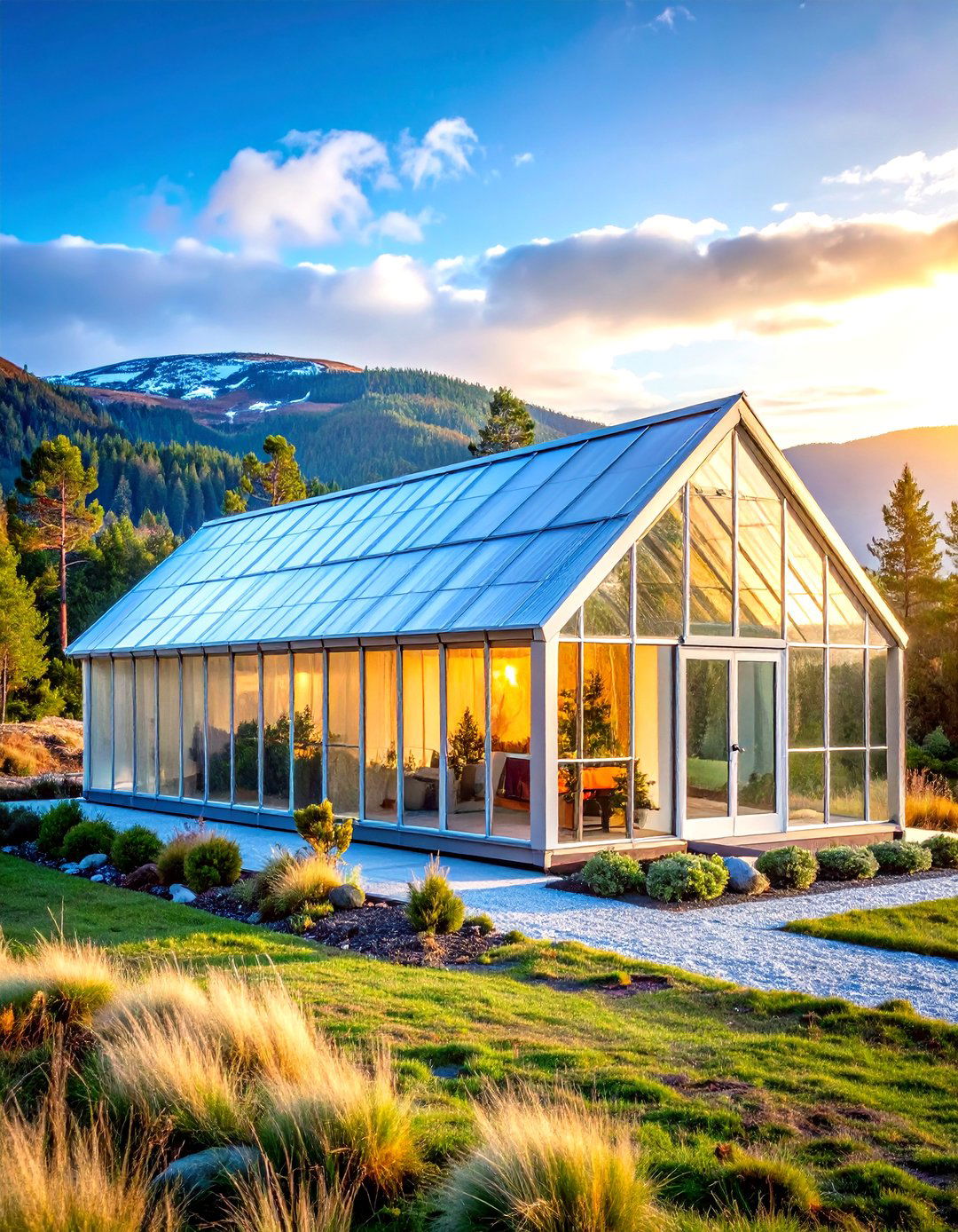 Scandinavian All Season Glasshouse Shed - 20 Greenhouse and Shed Combo Ideas