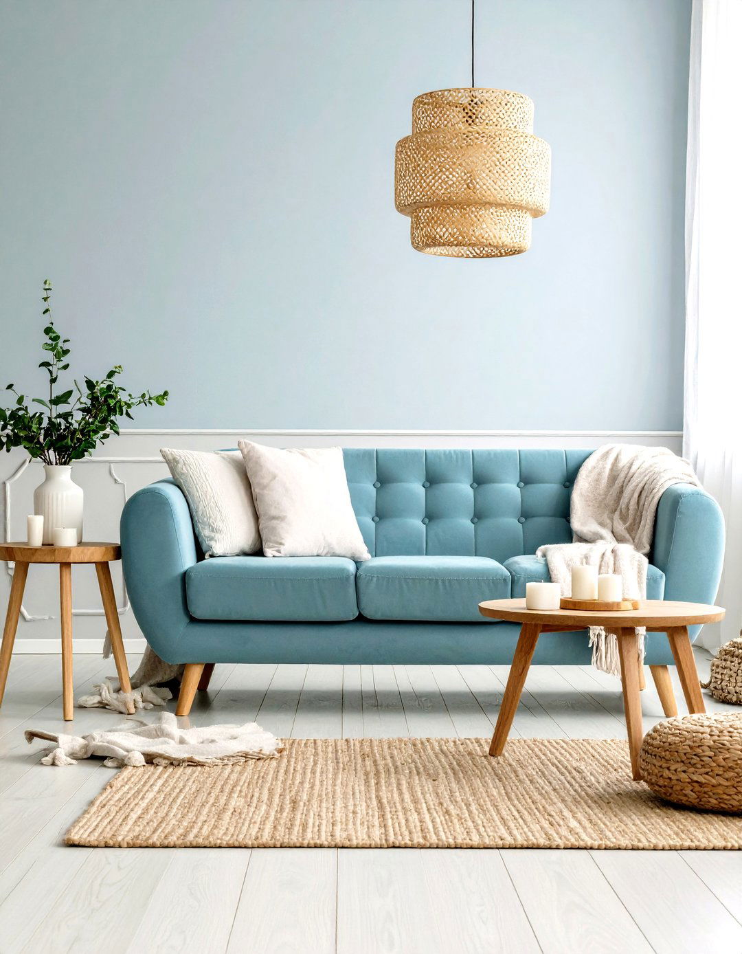 Scandinavian Blue and Grey Living Room Aesthetics - 20 Blue and Grey Living Room Ideas