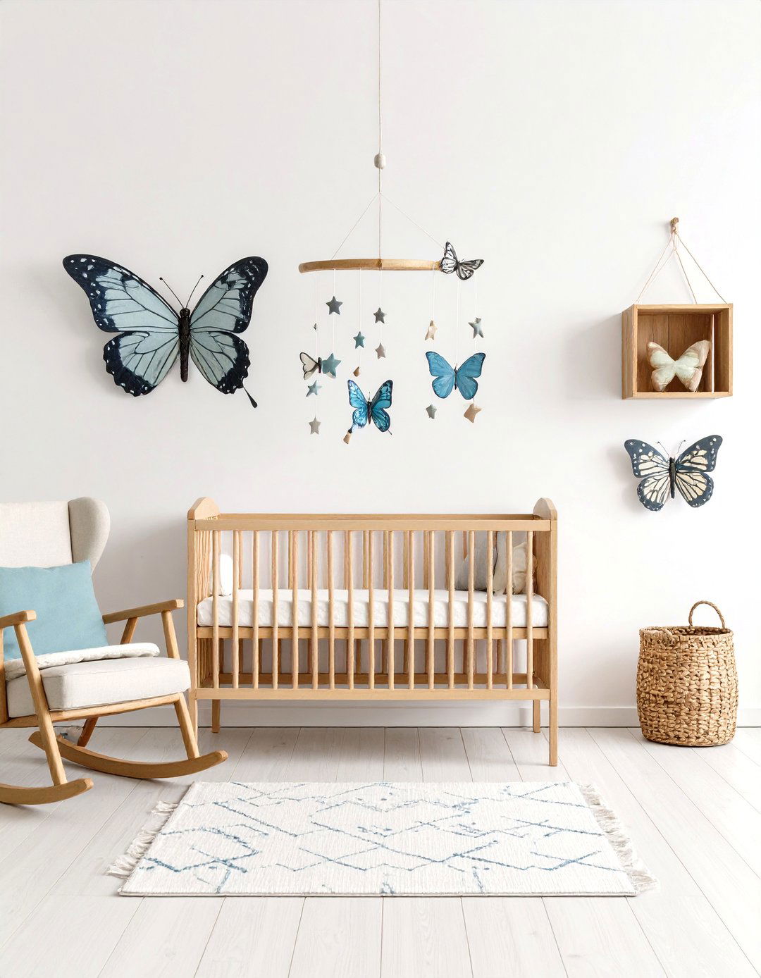 Scandinavian Butterfly Nursery Nook - 20 Butterfly-themed Room Ideas