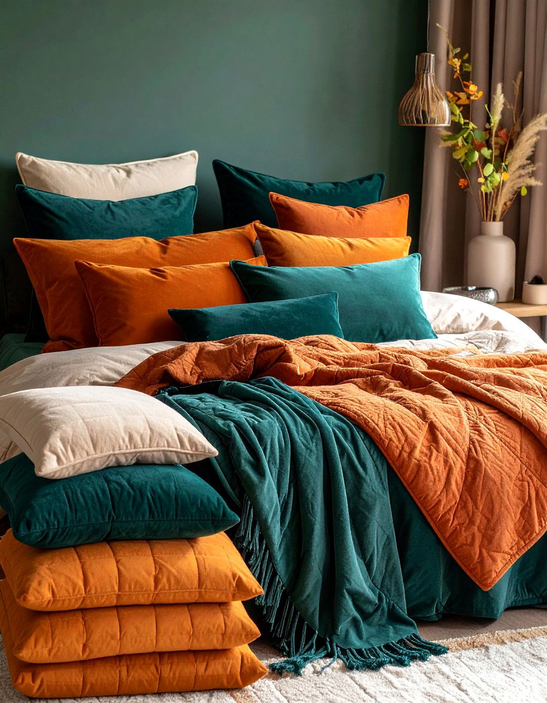Scandinavian Calmness with a Colorful Twist - 20 Teal and Orange Bedroom Ideas