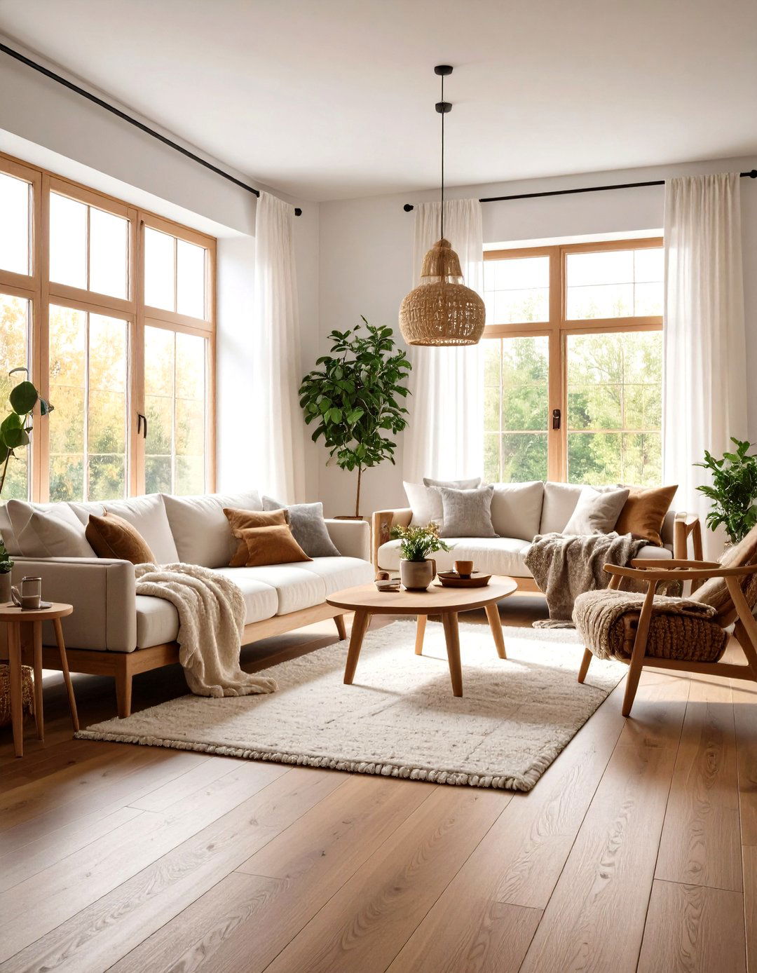 Scandinavian Contrast with Dark Walnut Floor in a Loft - 20 Dark Walnut Floors for Rooms