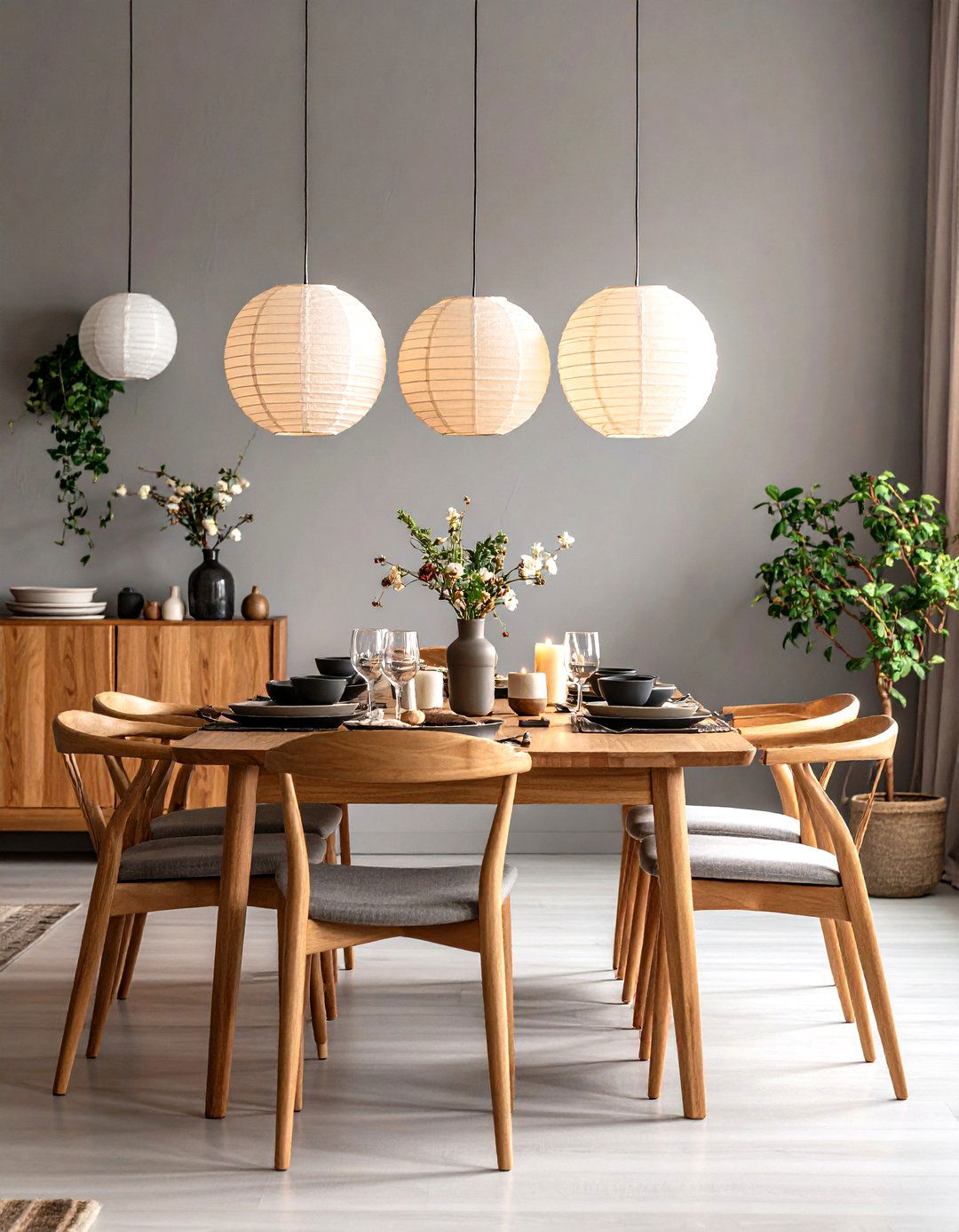 Scandinavian Dining with Wood and Greige - 20 Greige Interior Design Ideas