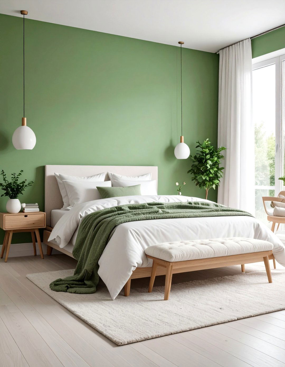 Scandinavian Green Light Green Bedroom Simplicity - 20 Light Green Bedroom Ideas