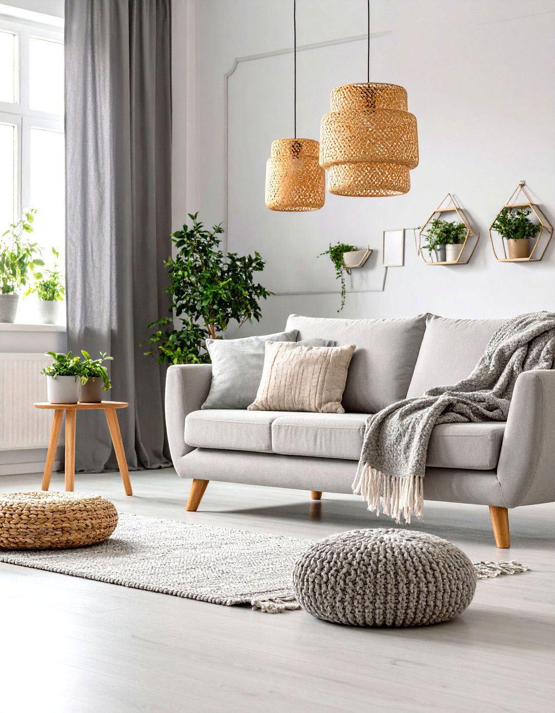 Scandinavian Hygge Grey Walls Black Trim Living Room - 20 living room grey walls black trim