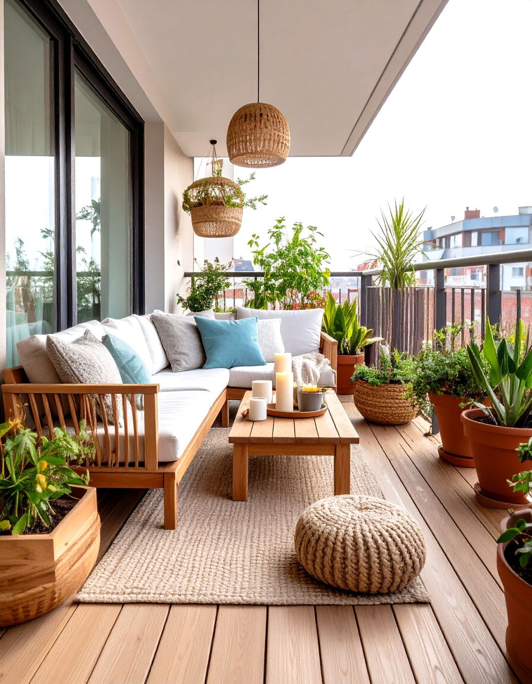 Scandinavian Hygge Penthouse Balcony - 20 Penthouse Balcony Ideas