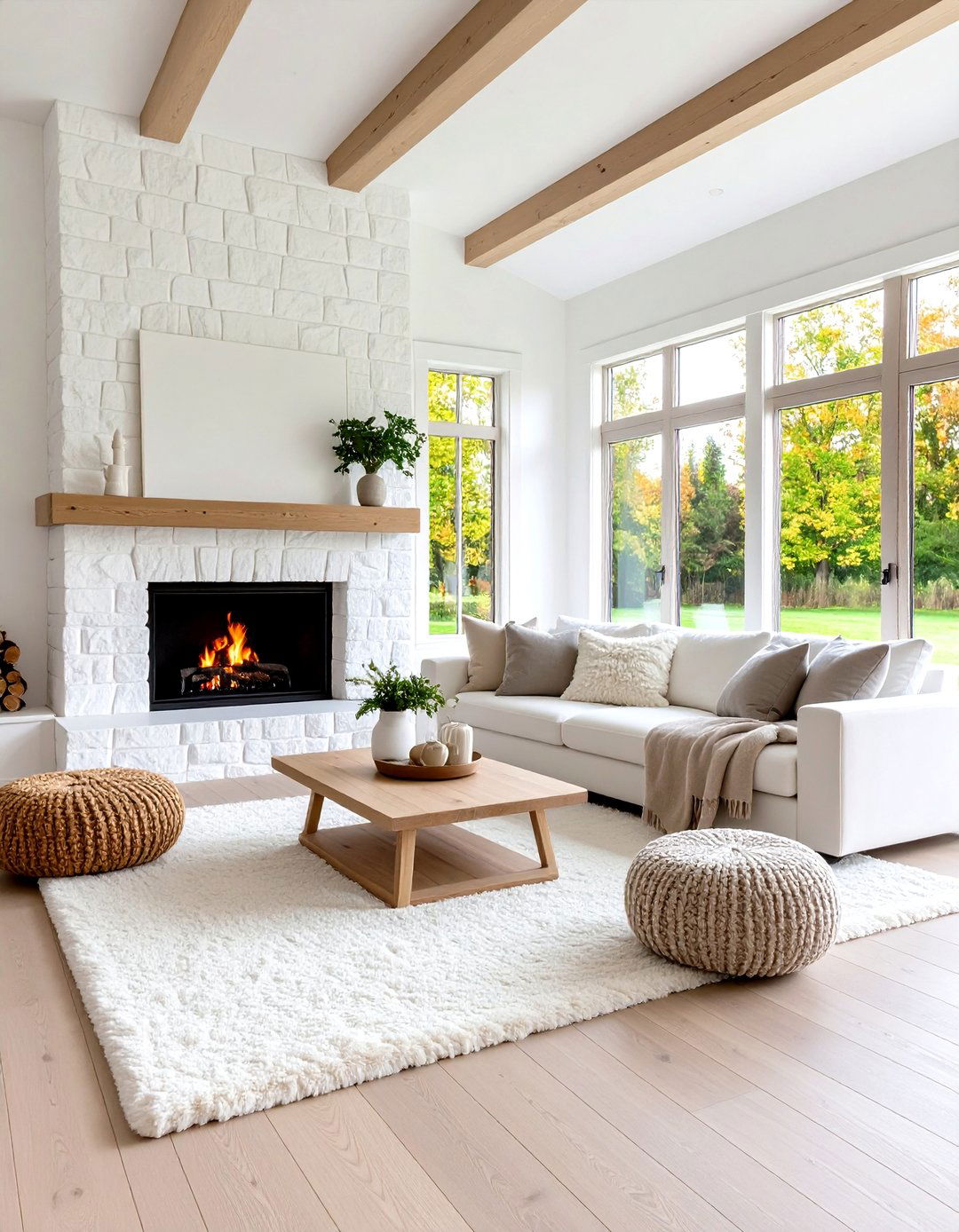 Scandinavian Hygge Sectional Fireplace Comfort - 20 Living Room Ideas With Sectionals and Fireplace